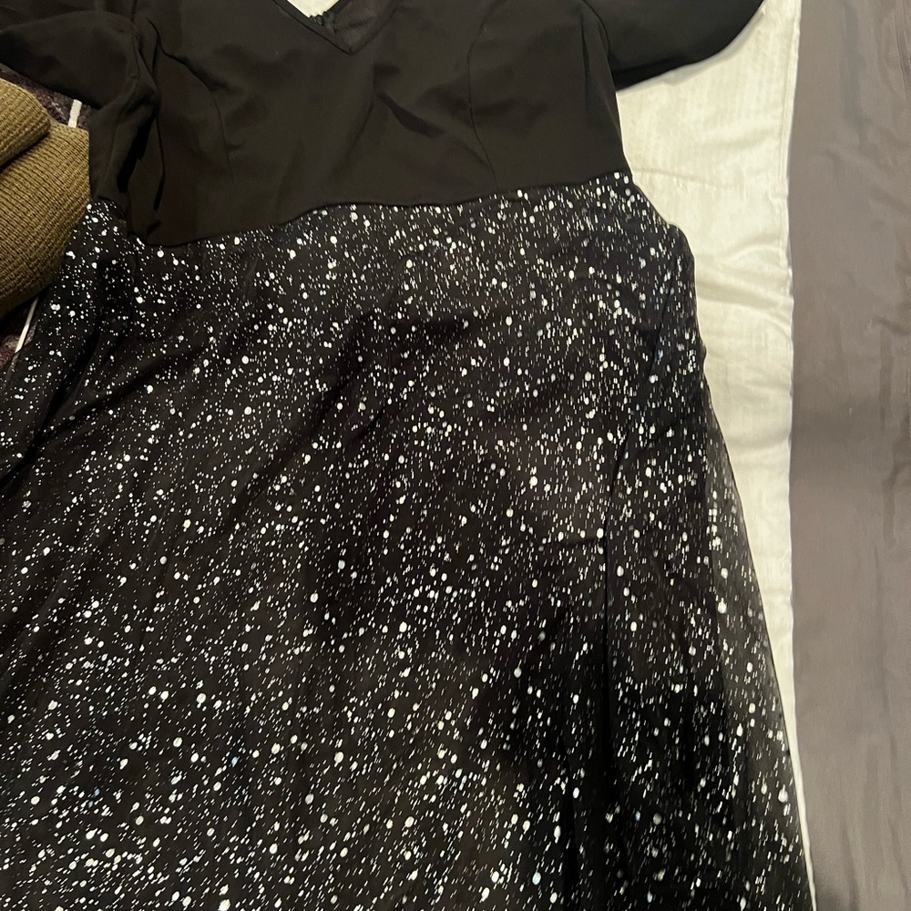 Black and White Speckled Dress